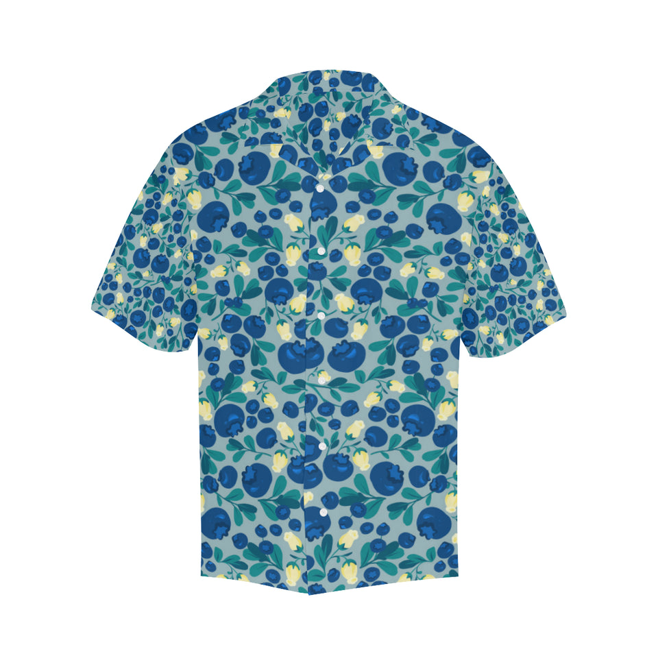 blueberry design pattern Men's All Over Print Hawaiian Shirt