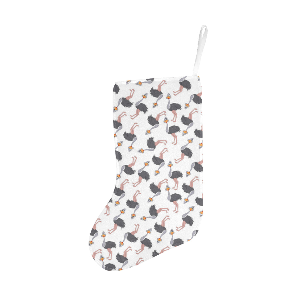 Ostrich Pattern Print Design 02 Christmas Stocking