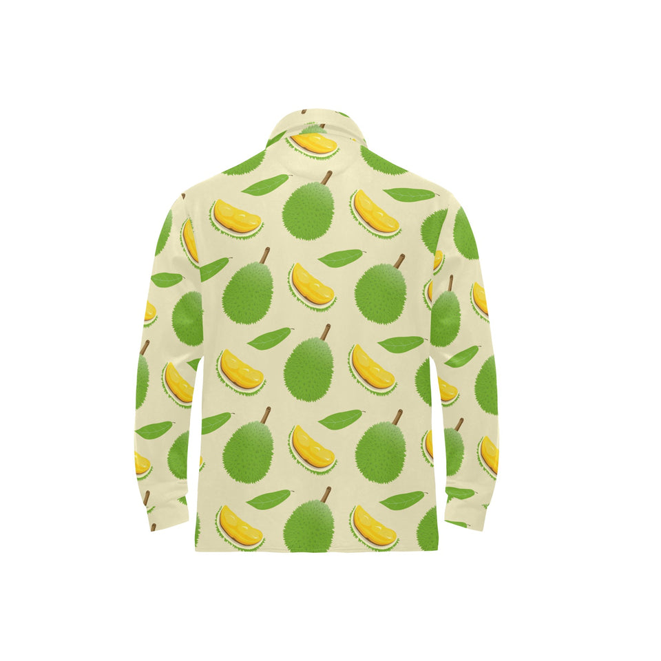 Durian pattern Men's Long Sleeve Polo Shirt