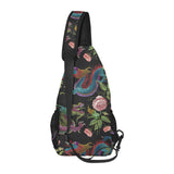 Dragons flower pattern All Over Print Chest Bag