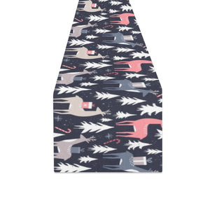 Deers Winter Christmas pattern Table Runner