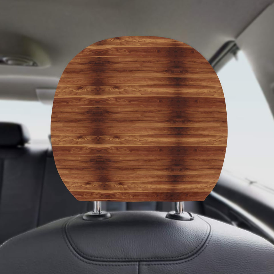 Wood Printed Pattern Print Design 04 Car Headrest Cover