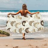 Cute rooster chicken cock Beach Towel