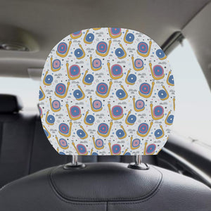 Snail Pattern Print Design 05 Car Headrest Cover