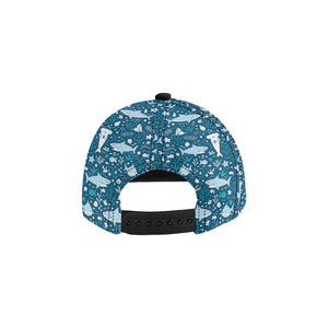 Cute shark pattern All Over Print Snapback Cap