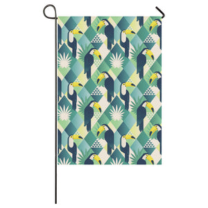 Toucan tropical leaves design pattern House Flag Garden Flag