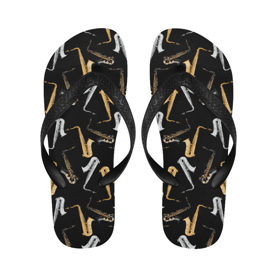 saxophone design pattern Unisex Flip Flops