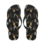 saxophone design pattern Unisex Flip Flops