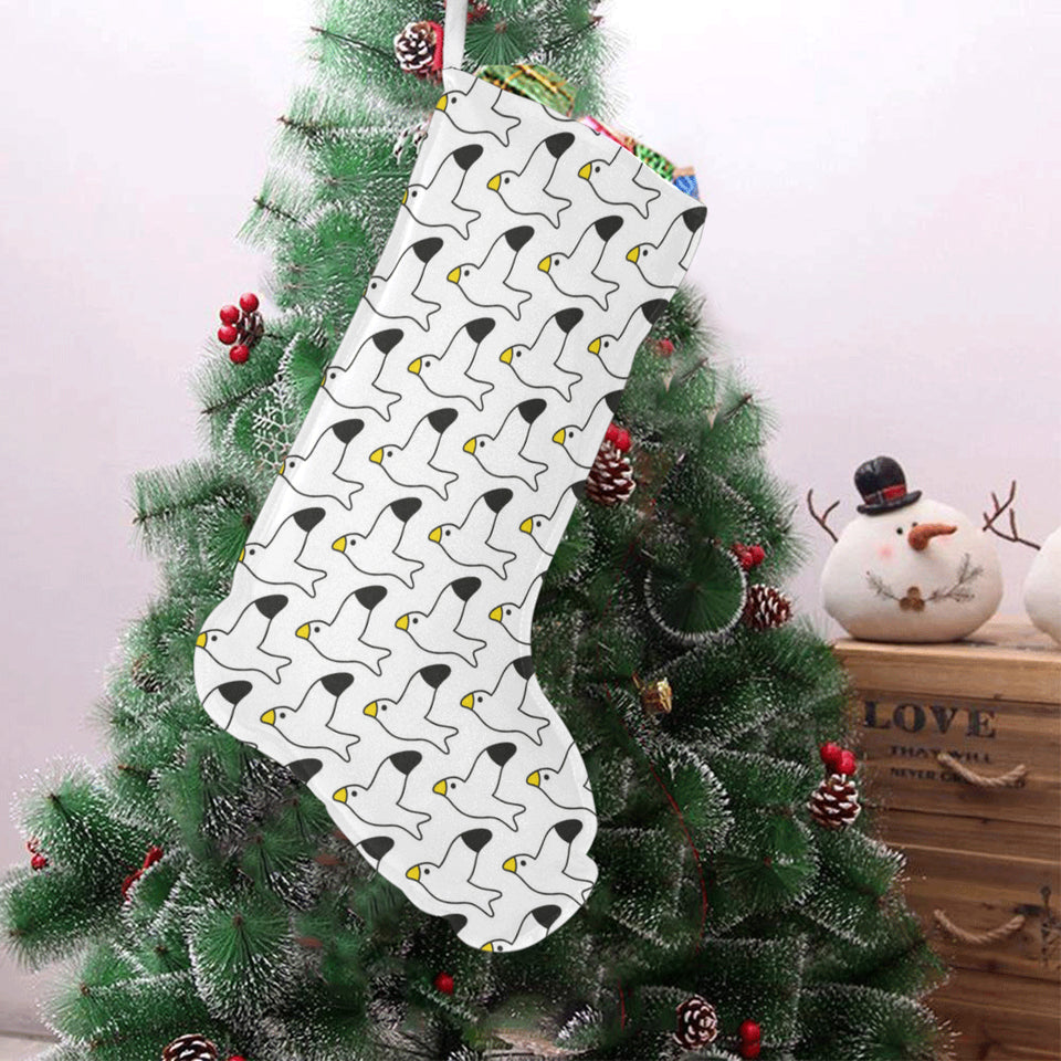 Seagull Pattern Print Design 05 Christmas Stocking
