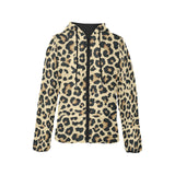 Leopard print design pattern Women's Padded Hooded Jacket