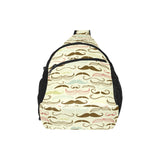 Mustache Beard Pattern Print Design 01 All Over Print Chest Bag