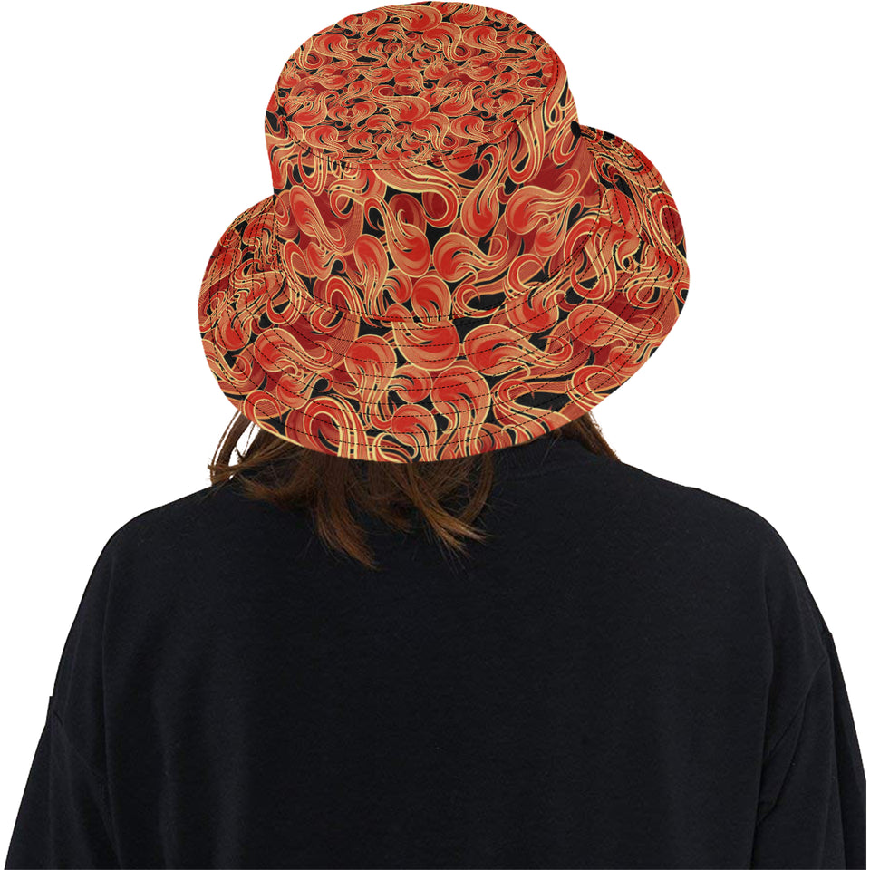 Fire flame pattern Unisex Bucket Hat
