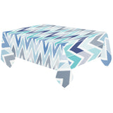zigzag chevron blue pattern Tablecloth