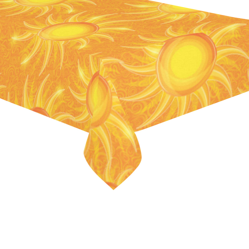 Sun orange background Tablecloth