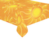 Sun orange background Tablecloth