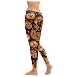 Pumpkin flowers spiderweb Halloween theme Women's Legging Fulfilled In US