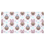 Cute pug hat rabbit costume pattern Tablecloth