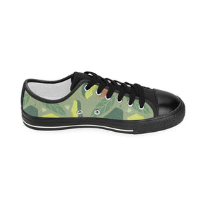 Avocado pattern Kids' Boys' Girls' Low Top Canvas Shoes Black