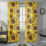 Sunflower pattern Gauze Curtain