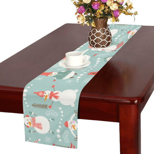 Cute snowman pattern Table Runner