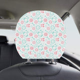 Clock time pattern blackground Car Headrest Cover