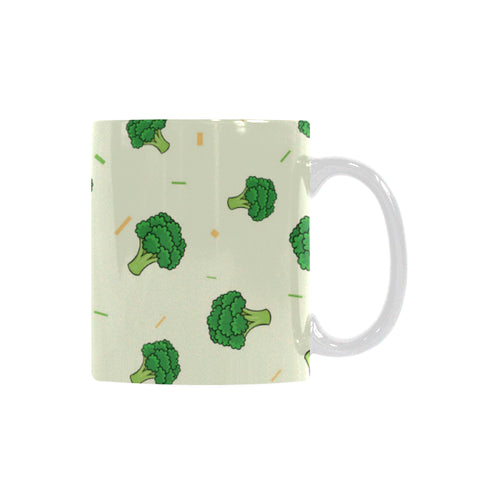 Broccoli pattern Classical White Mug (Fulfilled In US)