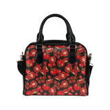 Tomato black background Shoulder Handbag