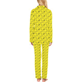 Duck Pattern Print Design 02 Women's Long Pajama Set