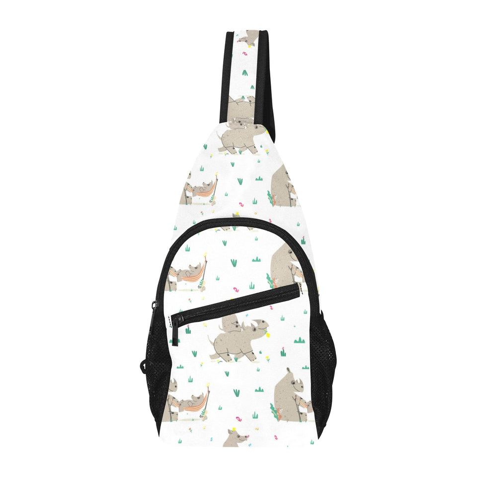 Cute Rhino pattern background All Over Print Chest Bag
