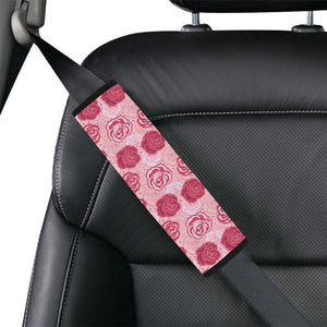 Rose Pattern Print Design 02 Car Seat Belt Cover