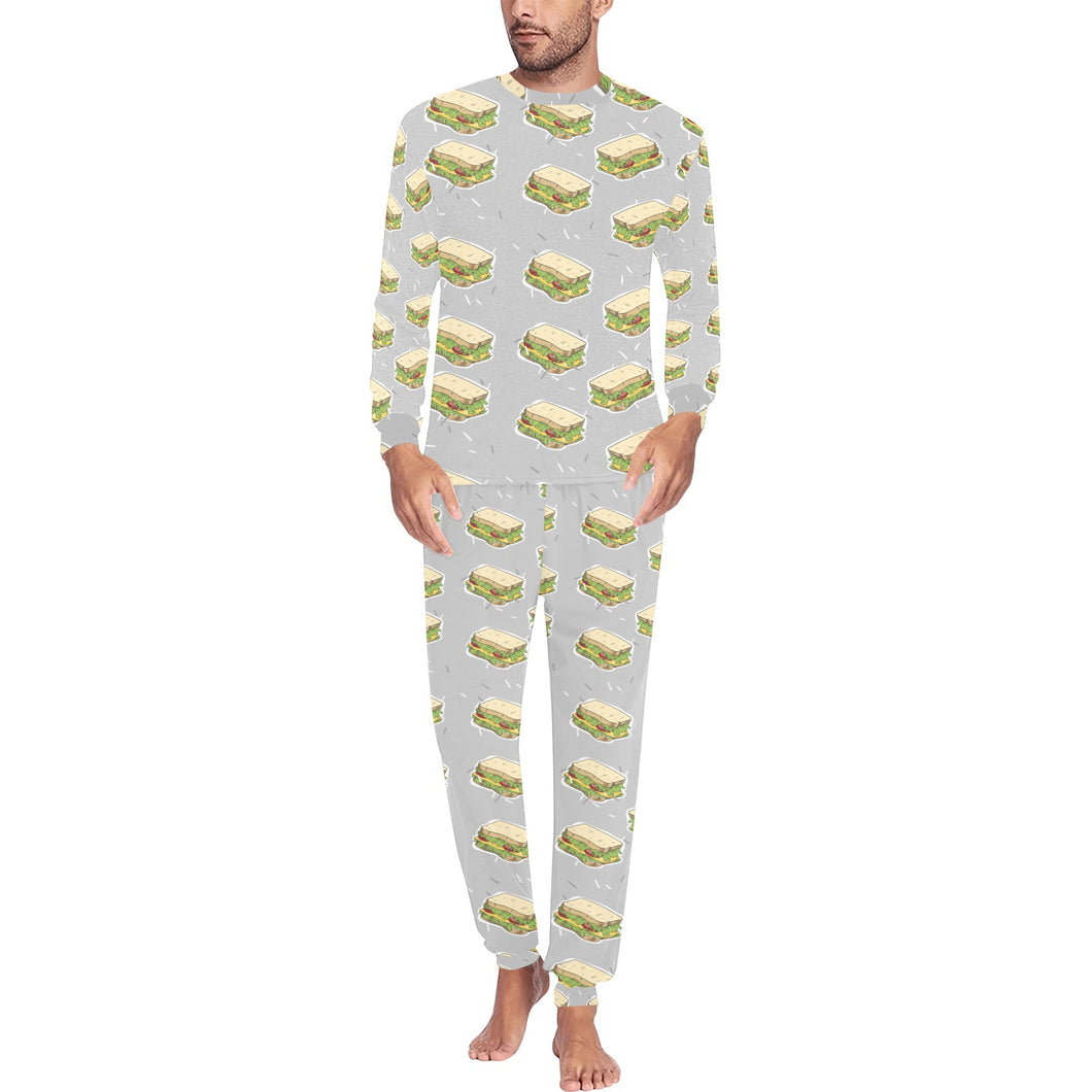 Sandwich Pattern Print Design 05 Men's All Over Print Pajama