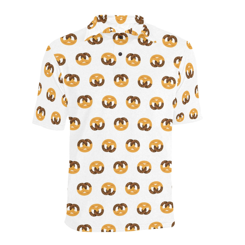 Pretzels Pattern Print Design 02 Men's All Over Print Polo Shirt