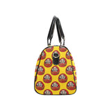 Daruma japanese wooden doll yellow background Travel Bag