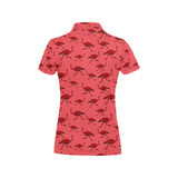 Ostrich Pattern Print Design 03 Women's All Over Print Polo Shirt