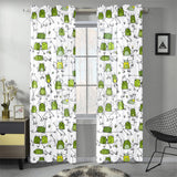 Sketch funny frog pattern Gauze Curtain