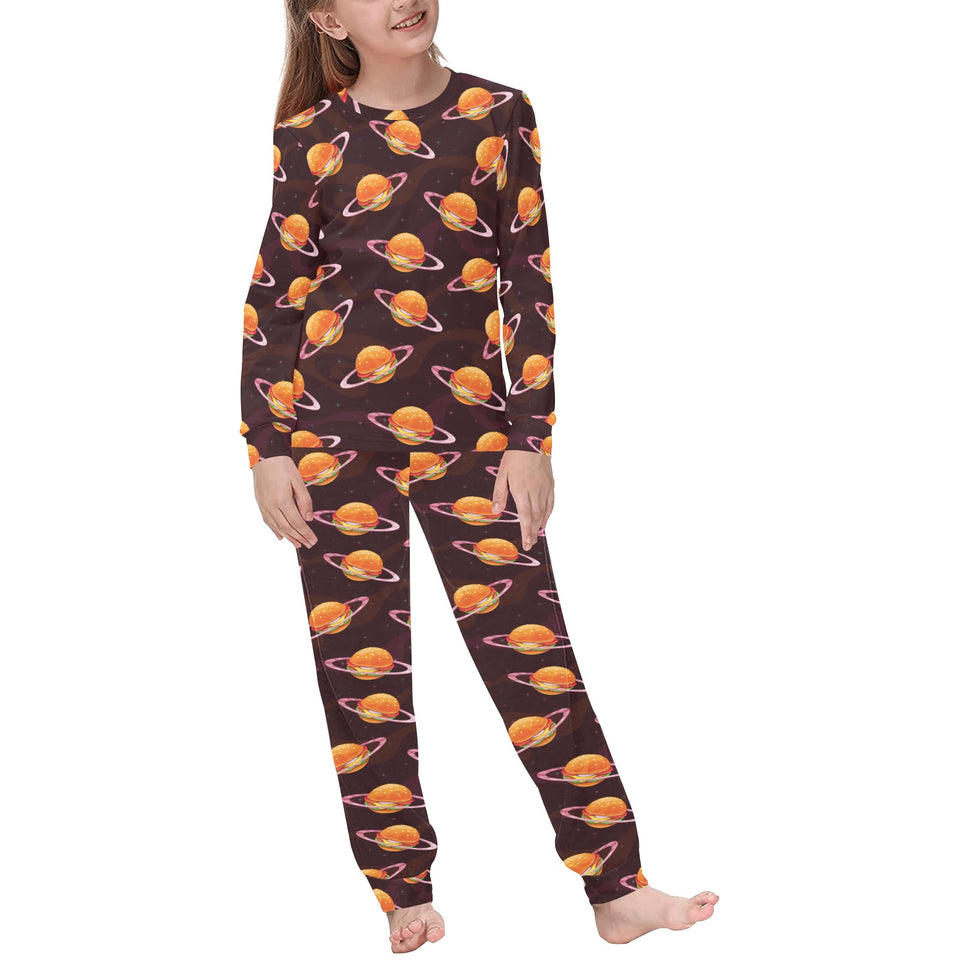 Hamburger Pattern Print Design 05 Kids' Boys' Girls' All Over Print Pajama Set