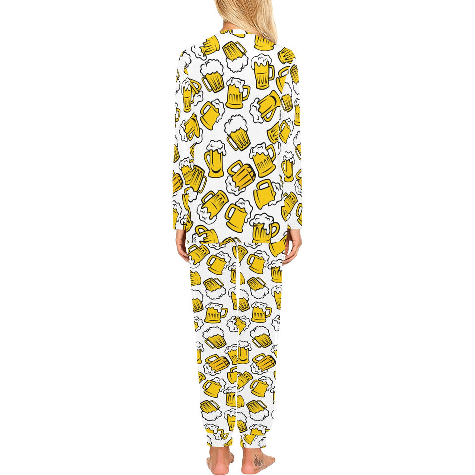 Beer design pattern Women's All Over Print Pajama Set