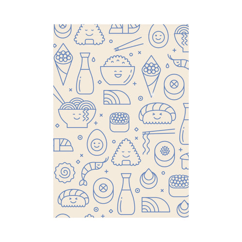 Cute sushi icon pattern House Flag Garden Flag