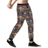 Sugar skulls flower maxican pattern Unisex Casual Sweatpants