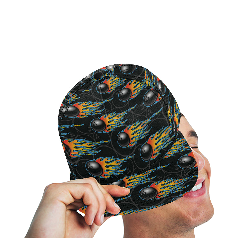 Bowling balls flame pattern All Over Print Snapback Cap