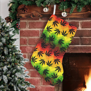 Canabis Marijuana Weed Pattern Print Design 03 Christmas Stocking