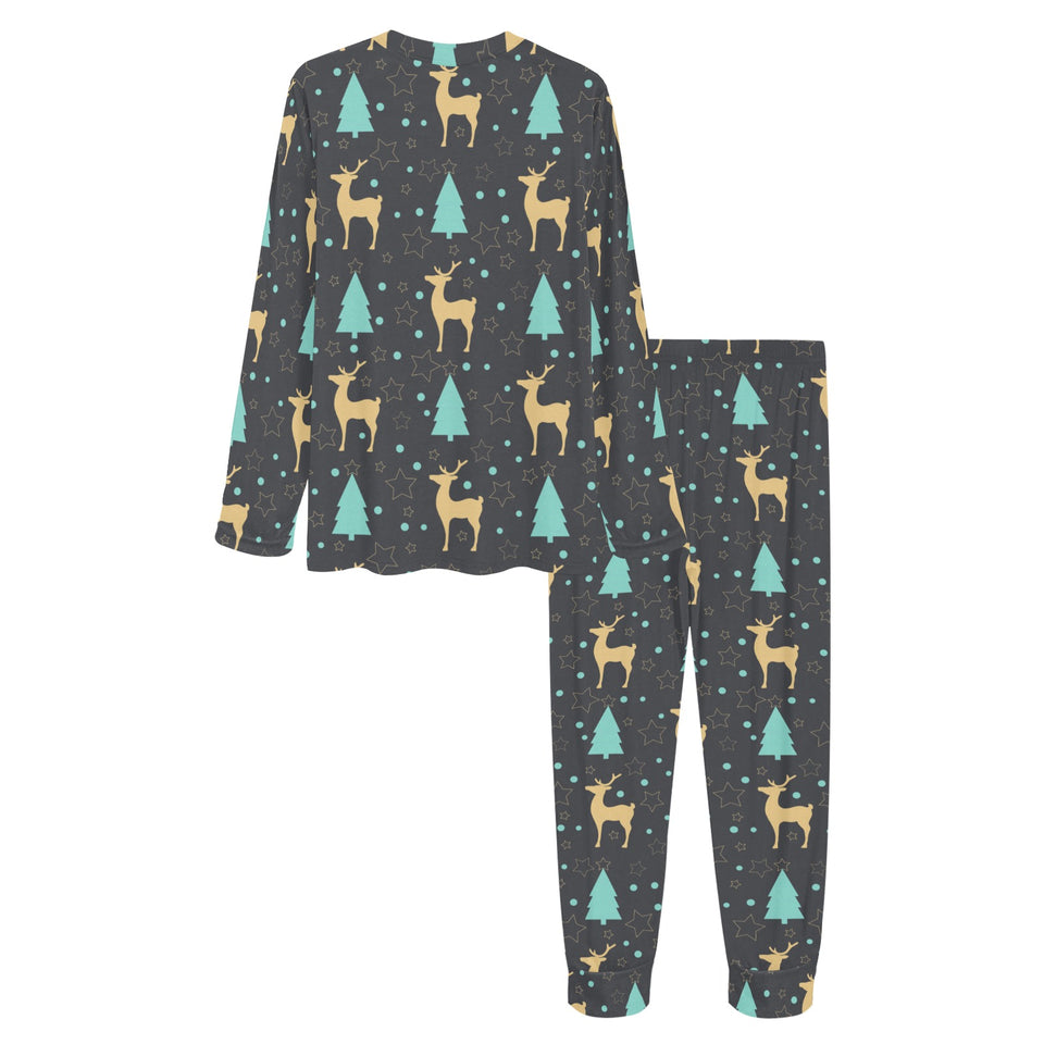 Deers star tree pattern Women's All Over Print Pajama Set