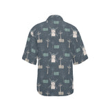 windmill tree pattern Women's All Over Print Hawaiian Shirt