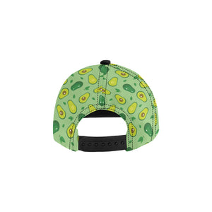 Avocado pattern green background All Over Print Snapback Cap