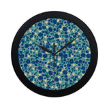 blueberry design pattern Elegant Black Wall Clock