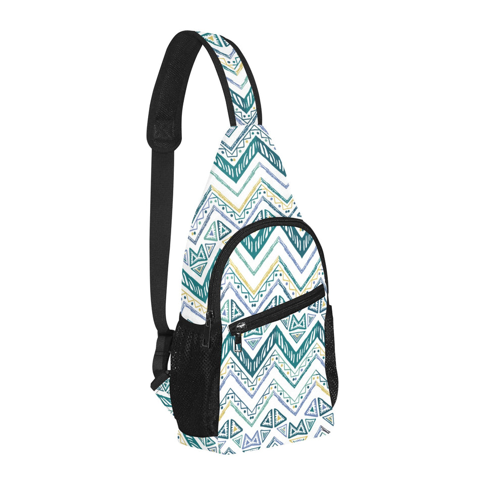 zigzag chevron paint design pattern All Over Print Chest Bag