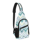 zigzag chevron paint design pattern All Over Print Chest Bag