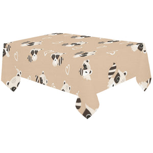 Cute raccoon heart pattern Tablecloth