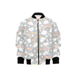 Cute rainbow clound star pattern Kids' Boys' Girls' Bomber Jacket