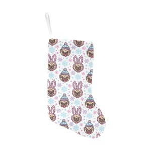 Cute pug hat rabbit costume pattern Christmas Stocking